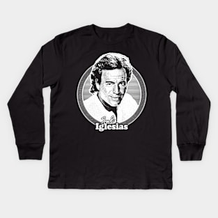 Julio Iglesias // Retro Style Fan Design Kids Long Sleeve T-Shirt